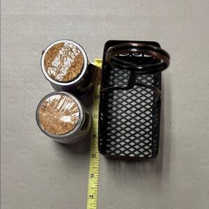 Black Metal Bath Caddy with Handle